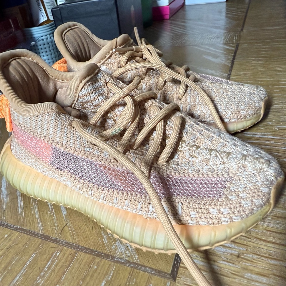 Yeezy Kids Sneakers in Tan and Orange